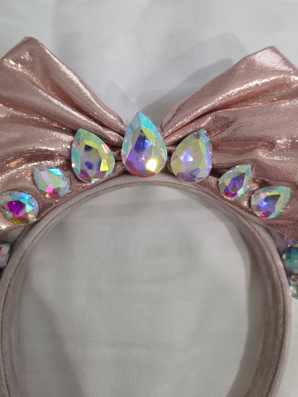 Mickey Sparkle Bow Ear Headband - Pink - Picture 2 of 7